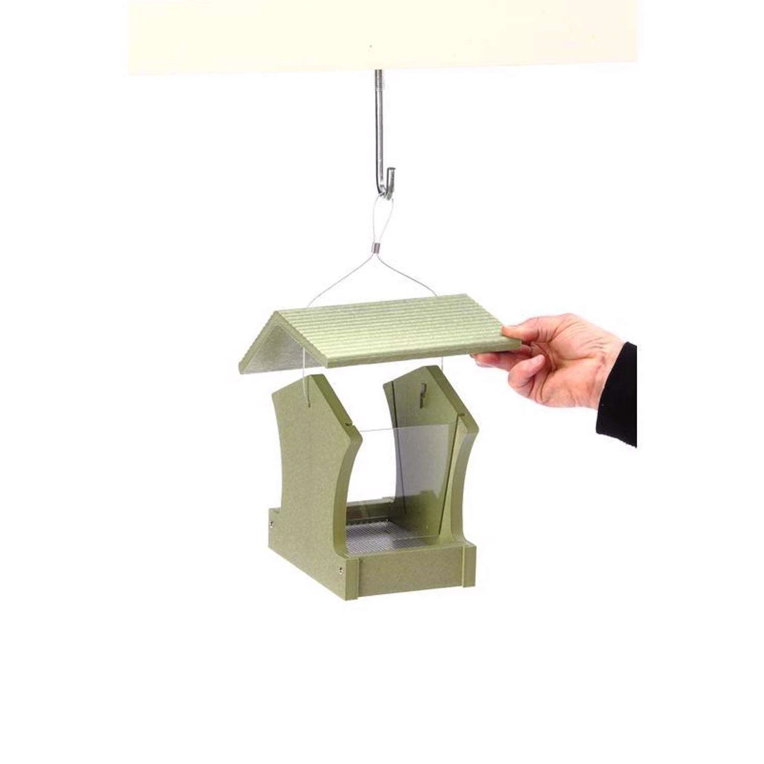 Birds Choice Green Solutions Wild Bird 1.5 Lb Plastic Hopper Bird Feeder 3 Birds Choice Green Solutions Wild Bird 1.5 Lb Plastic Hopper Bird Feeder - Image 3