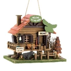 Songbird Valley Vacation Cabin 8.75 In. H X 7.8 In. W X 10.25 In. L Wood Bird House
