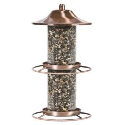 Perky-Pet Wild Bird 4.5 Lb Metal/Plastic Panorama Bird Feeder 2 Ports