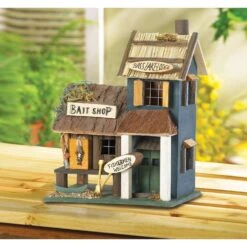 Songbird Valley Fishing Tackle 10.25 In. H X 6 In. W X 8 In. L Wood Bird House