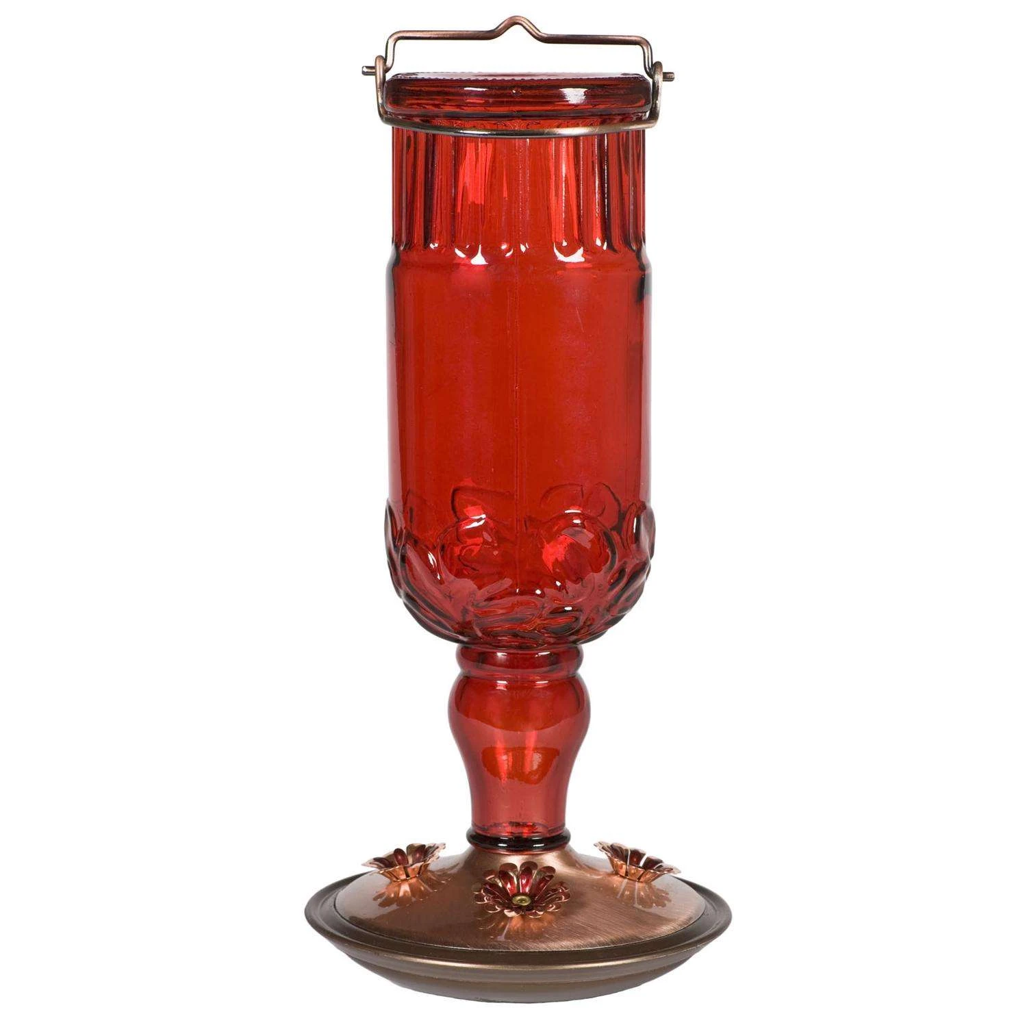 Perky-Pet Hummingbird 24 Oz Glass/Metal/Plastic Nectar Feeder 4 Ports 1 Perky-Pet Hummingbird 24 Oz Glass/Metal/Plastic Nectar Feeder 4 Ports