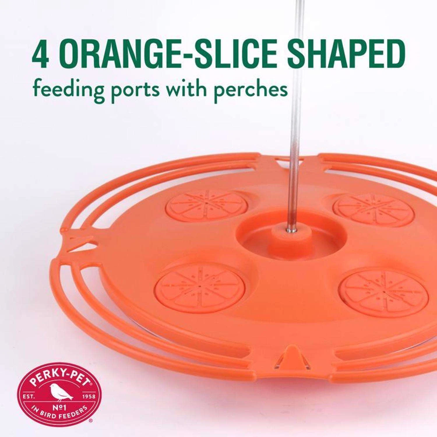 Perky-Pet Oriole 16 Oz Plastic Tray Nectar Feeder 4 Ports 2 Perky-Pet Oriole 16 Oz Plastic Tray Nectar Feeder 4 Ports - Image 2