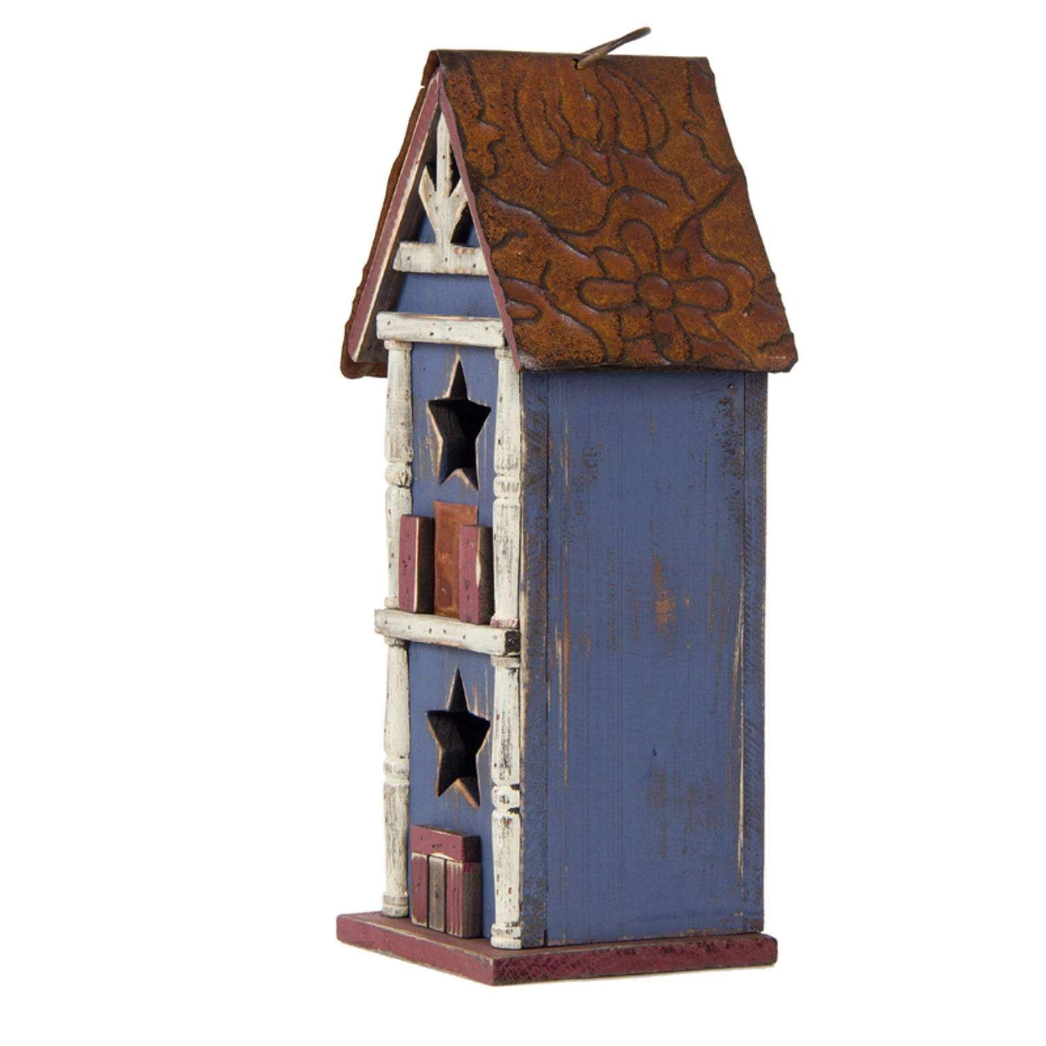Glitzhome 12.6 In. H X 4.72 In. W X 4.72 In. L Wood Bird House 2 Glitzhome 12.6 In. H X 4.72 In. W X 4.72 In. L Wood Bird House - Image 2