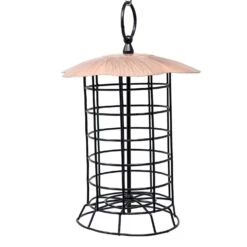 Songbird Essentials Songbird Essentials Songbird Metal Roof Suet Log Bird Feeder