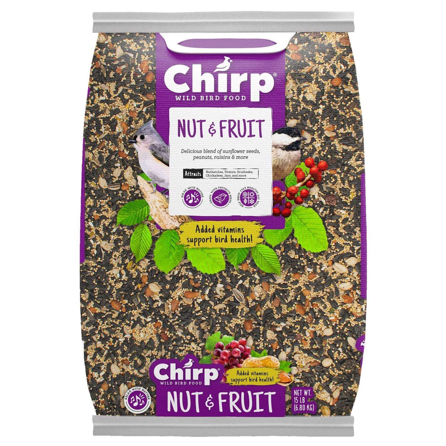 Chirp Wild Bird Fruits And Nuts Wild Bird Food 15 Lb 1 Chirp Wild Bird Fruits And Nuts Wild Bird Food 15 Lb