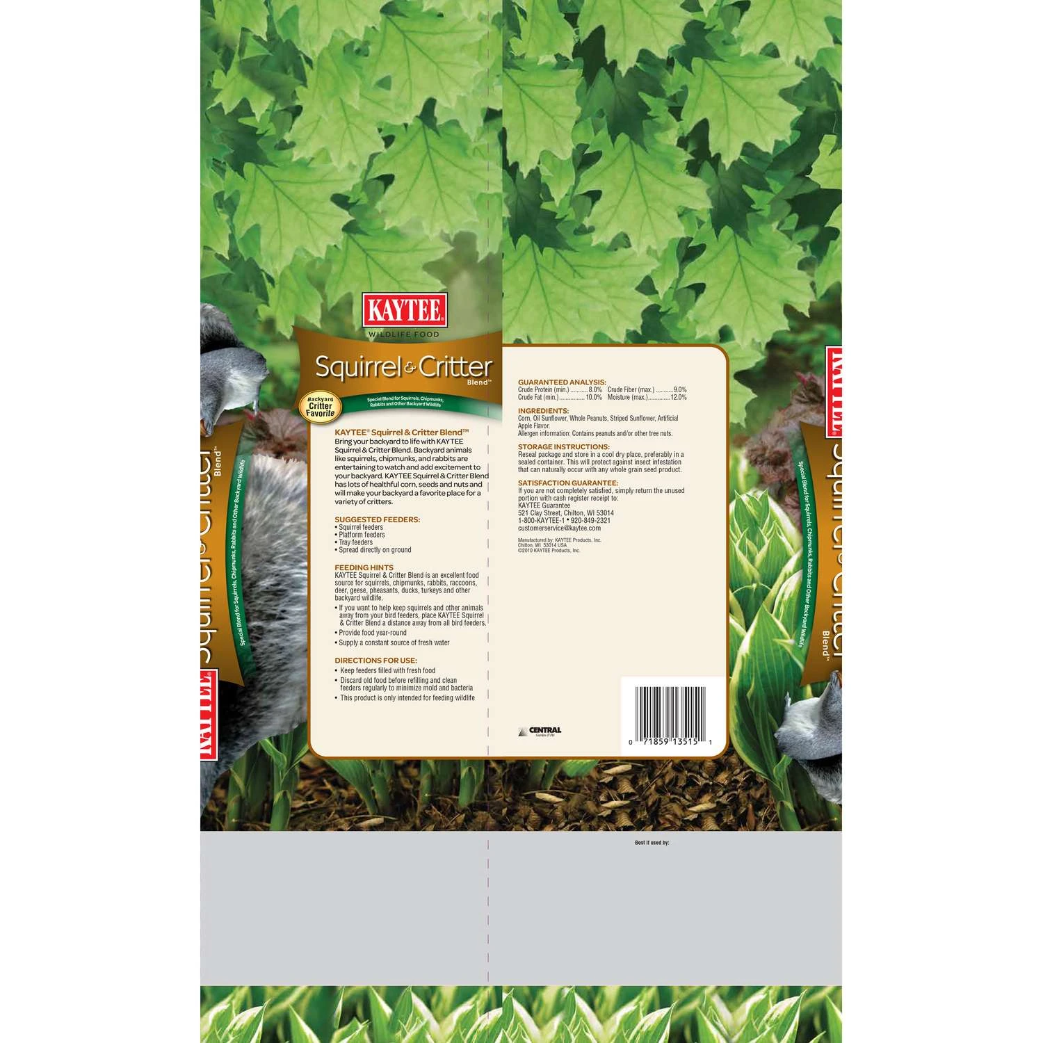 Kaytee Squirrel & Critter Assorted Species Corn Squirrel And Critter Food 10 Lb 2 Kaytee Squirrel & Critter Assorted Species Corn Squirrel And Critter Food 10 Lb - Image 2