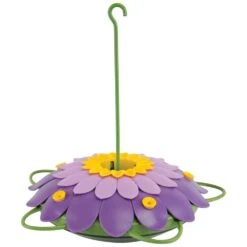 Nature's Way Hummingbird 16 Oz Plastic 3D Flower Nectar Feeder 5 Ports