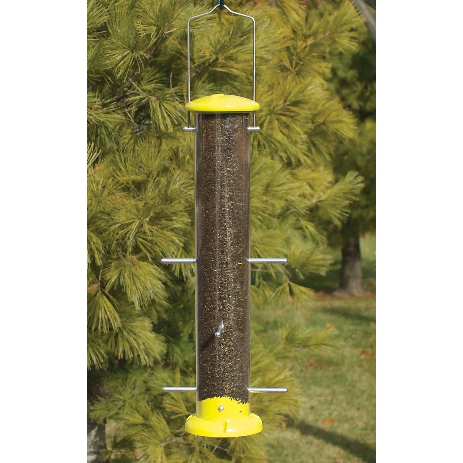 Audubon Finch 1 Lb Plastic Thistle Tube Bird Feeder 6 Ports 2 Audubon Finch 1 Lb Plastic Thistle Tube Bird Feeder 6 Ports - Image 2
