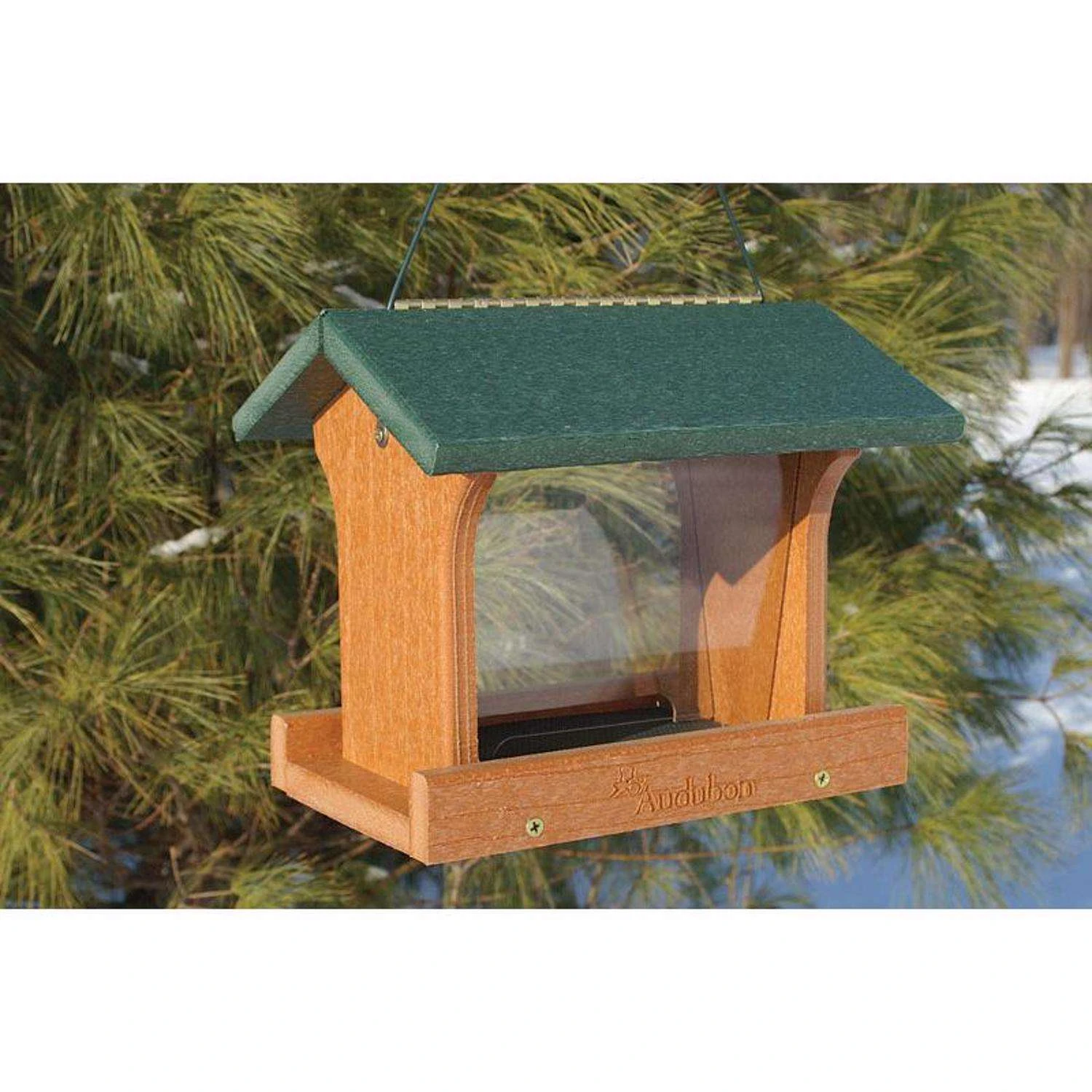 Woodlink Going Green Wild Bird 3 Lb Plastic Hopper Bird Feeder 2 Woodlink Going Green Wild Bird 3 Lb Plastic Hopper Bird Feeder - Image 2