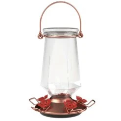 Perky-Pet Hummingbird 28 Oz Glass/Metal/Plastic Nectar Feeder 5 Ports