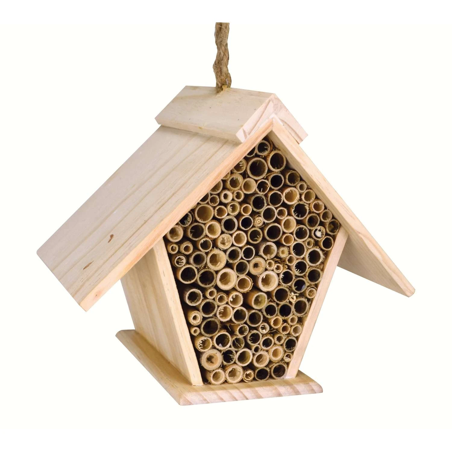 Songbird Essentials 7.7 In. H X 6.25 In. W X 9 In. L Wood Bee House 1 Songbird Essentials 7.7 In. H X 6.25 In. W X 9 In. L Wood Bee House