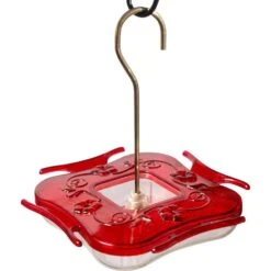 Aspects HummZinger Hummingbird 8 Oz Polycarbonate Hummingbird Feeder Window Feeder 4 Ports