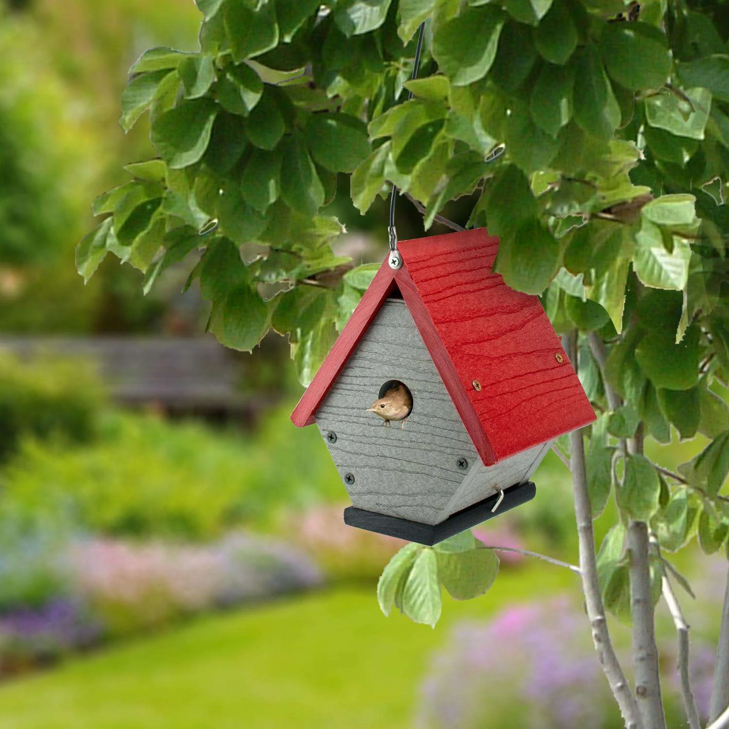 Woodlink Going Green 8.25 In. H X 7.125 In. W X 6.5 In. L Plastic Bird House 2 Woodlink Going Green 8.25 In. H X 7.125 In. W X 6.5 In. L Plastic Bird House - Image 2