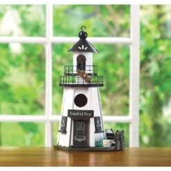 Songbird Valley Lighthouse Lookout 12.5 In. H X 7.5 In. W X 5.5 In. L Wood Bird House