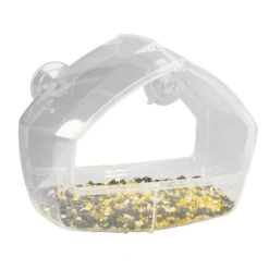 Perky-Pet Wild Bird 1 Cups Plastic Window Bird Feeder 1 Ports