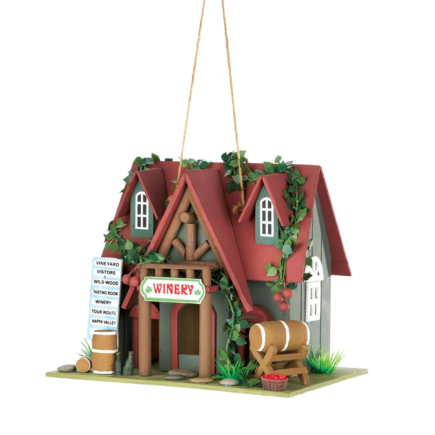 Songbird Valley Cottage Winery 8 In. H X 10 In. W X 7 In. L Wood Bird House 1 Songbird Valley Cottage Winery 8 In. H X 10 In. W X 7 In. L Wood Bird House