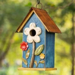 Glitzhome 10.25 In. H X 4.75 In. W X 6.25 In. L Metal And Wood Bird House -Nestify Shop ab910d98 071c 4fd1 879c 708beb072421
