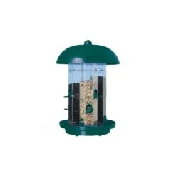 North States Wild Bird 3 Lb Plastic Tube Bird Feeder 3 Ports