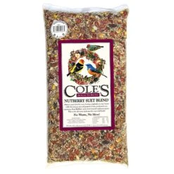 Cole's Nutberry Suet Blend Assorted Species Sunflower Meats Wild Bird Food 20 Lb