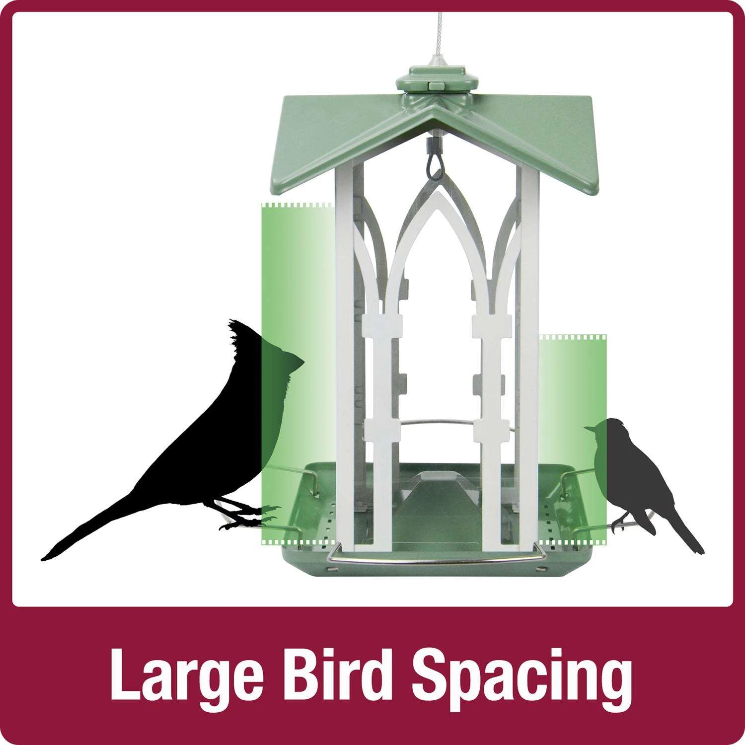 Nature's Way Wild Bird 1.56 Qt. Cap. Metal Country Cottage Gazebo Bird Feeder 4 Ports 3 Nature's Way Wild Bird 1.56 Qt. Cap. Metal Country Cottage Gazebo Bird Feeder 4 Ports - Image 3