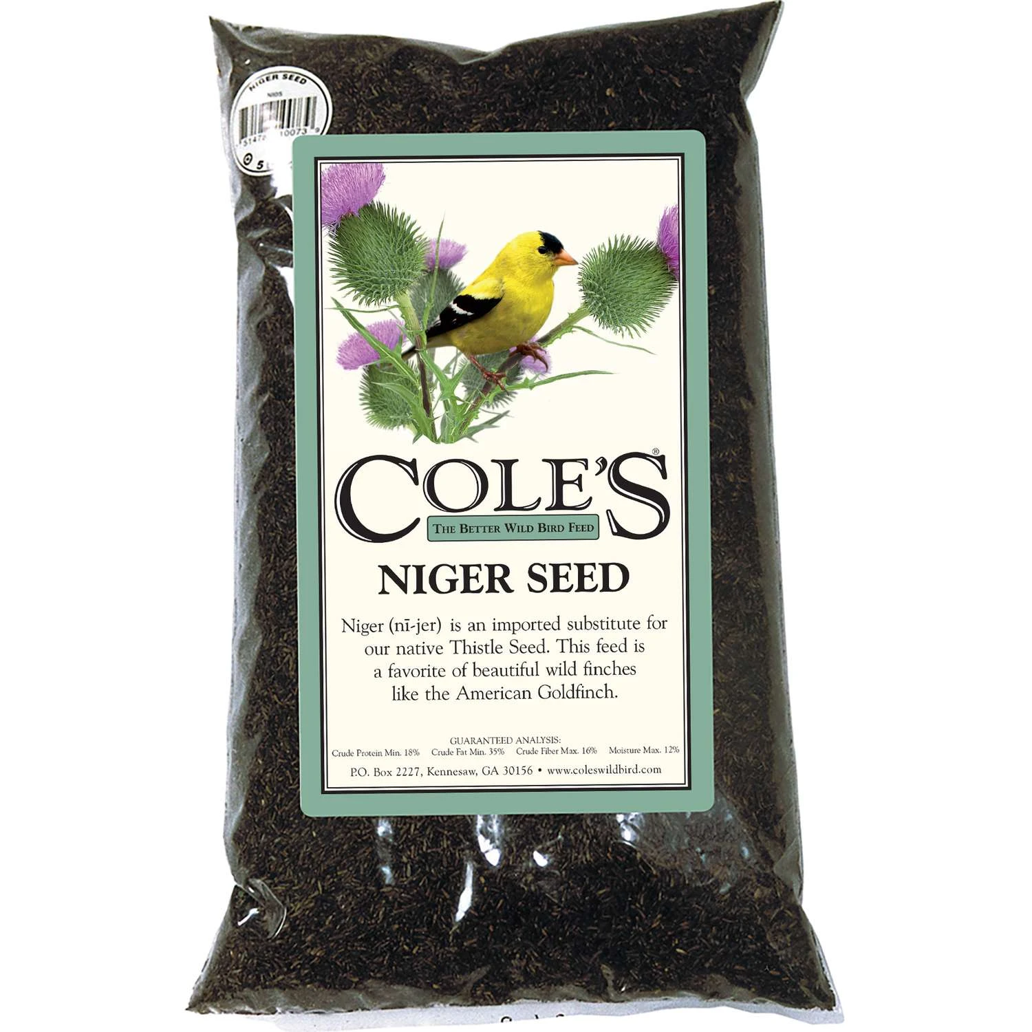 Cole's Finch Niger Seed Wild Bird Food 5 Lb 1 Cole's Finch Niger Seed Wild Bird Food 5 Lb
