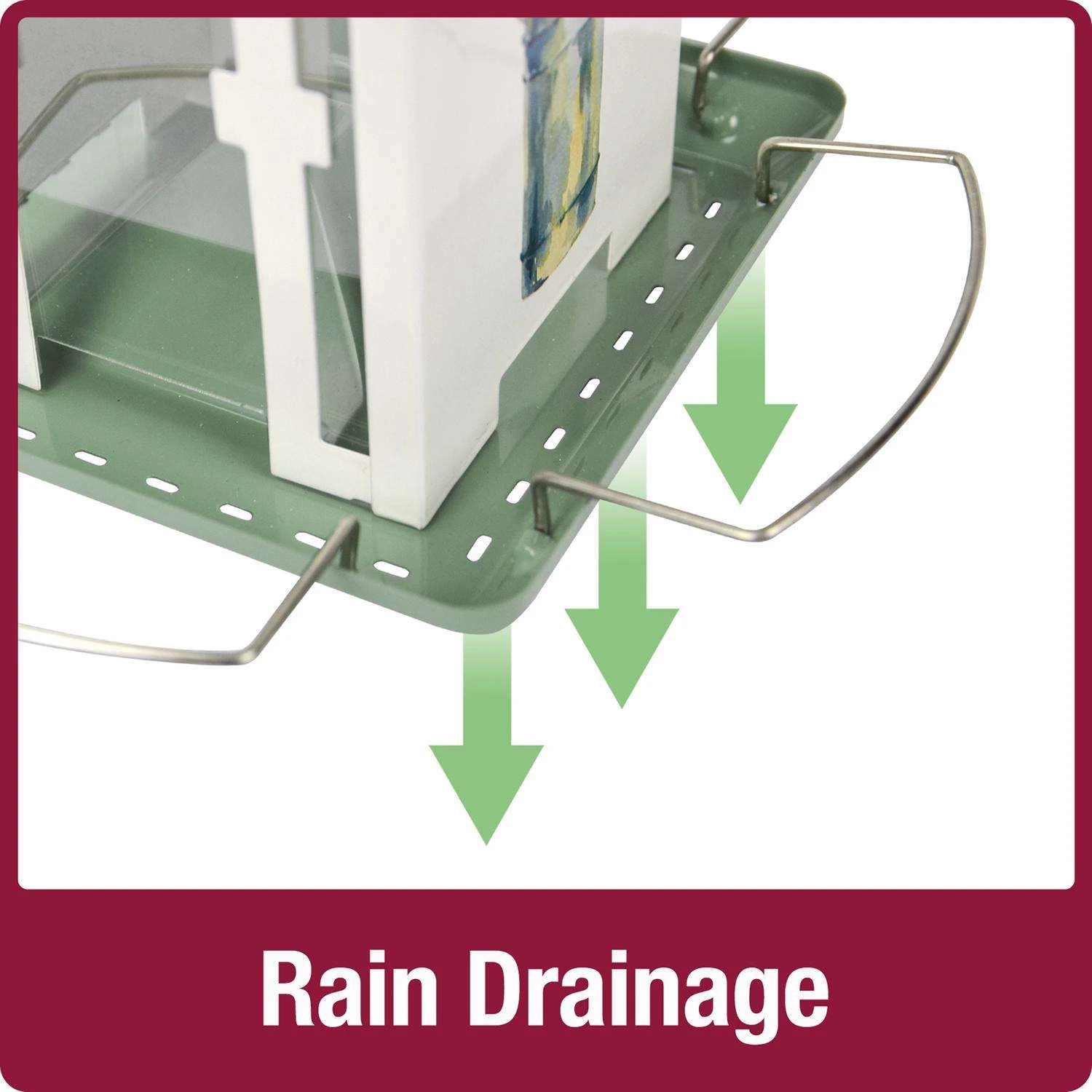 Nature's Way Wild Bird 1.56 Qt. Cap. Metal Country Cottage Gazebo Bird Feeder 4 Ports 4 Nature's Way Wild Bird 1.56 Qt. Cap. Metal Country Cottage Gazebo Bird Feeder 4 Ports - Image 4