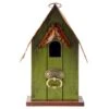 Glitzhome 10 In. H X 4.92 In. W X 5.71 In. L Metal And Wood Bird House