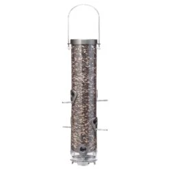 Droll Yankees Wild Bird 2.5 Lb Metal/Plastic Tube Bird Feeder 6 Ports
