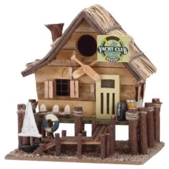 Songbird Valley Yacht Club 9.4 In. H X 8 In. W X 9.8 In. L Wood Bird House