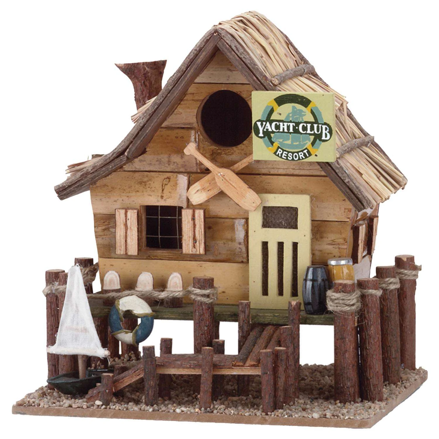 Songbird Valley Yacht Club 9.4 In. H X 8 In. W X 9.8 In. L Wood Bird House 1 Songbird Valley Yacht Club 9.4 In. H X 8 In. W X 9.8 In. L Wood Bird House