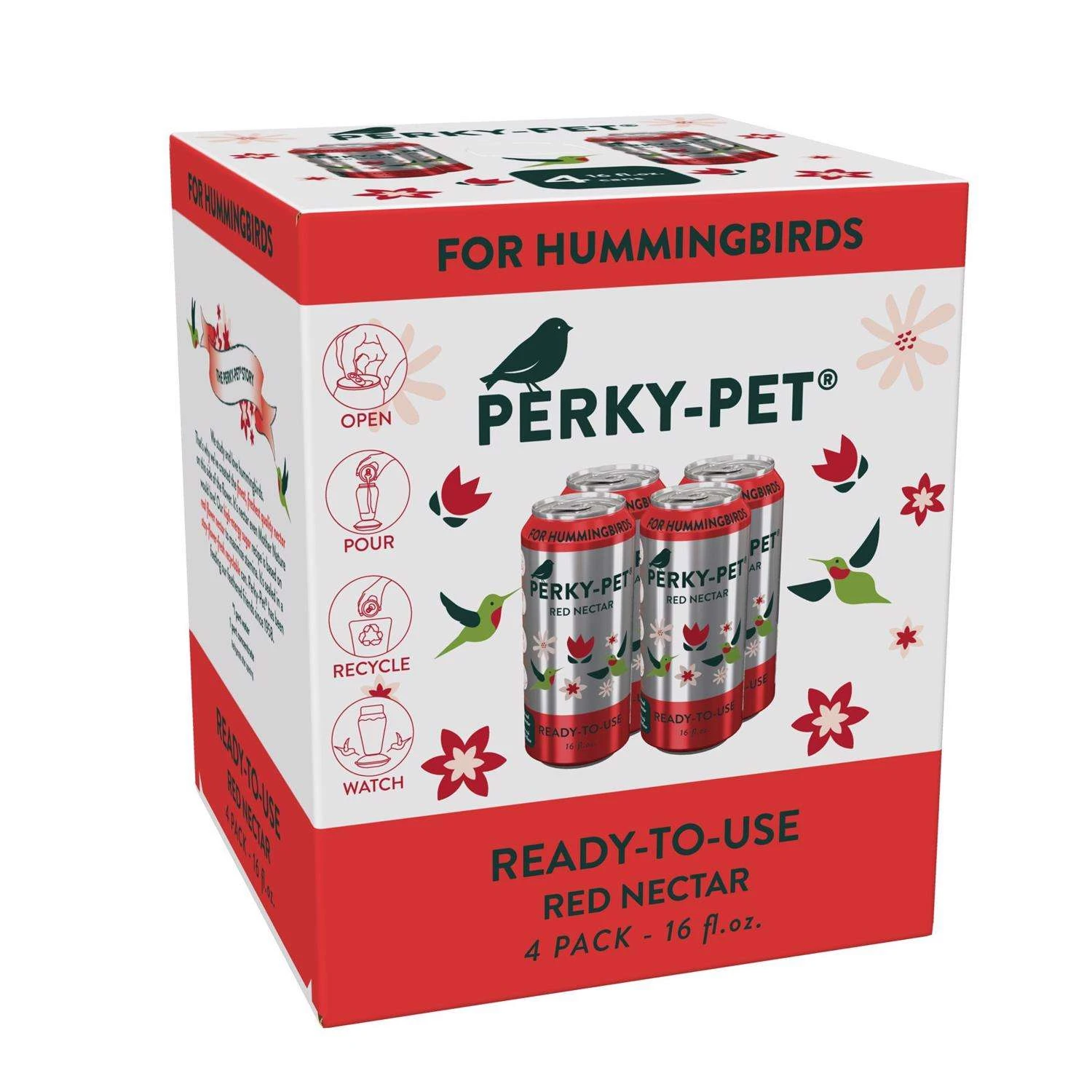 Perky-Pet Hummingbird Sucrose Nectar 4 Pk
