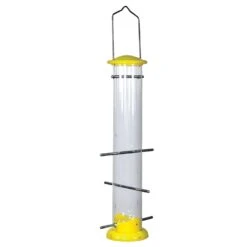 Audubon Finch 1 Lb Plastic Thistle Tube Bird Feeder 6 Ports